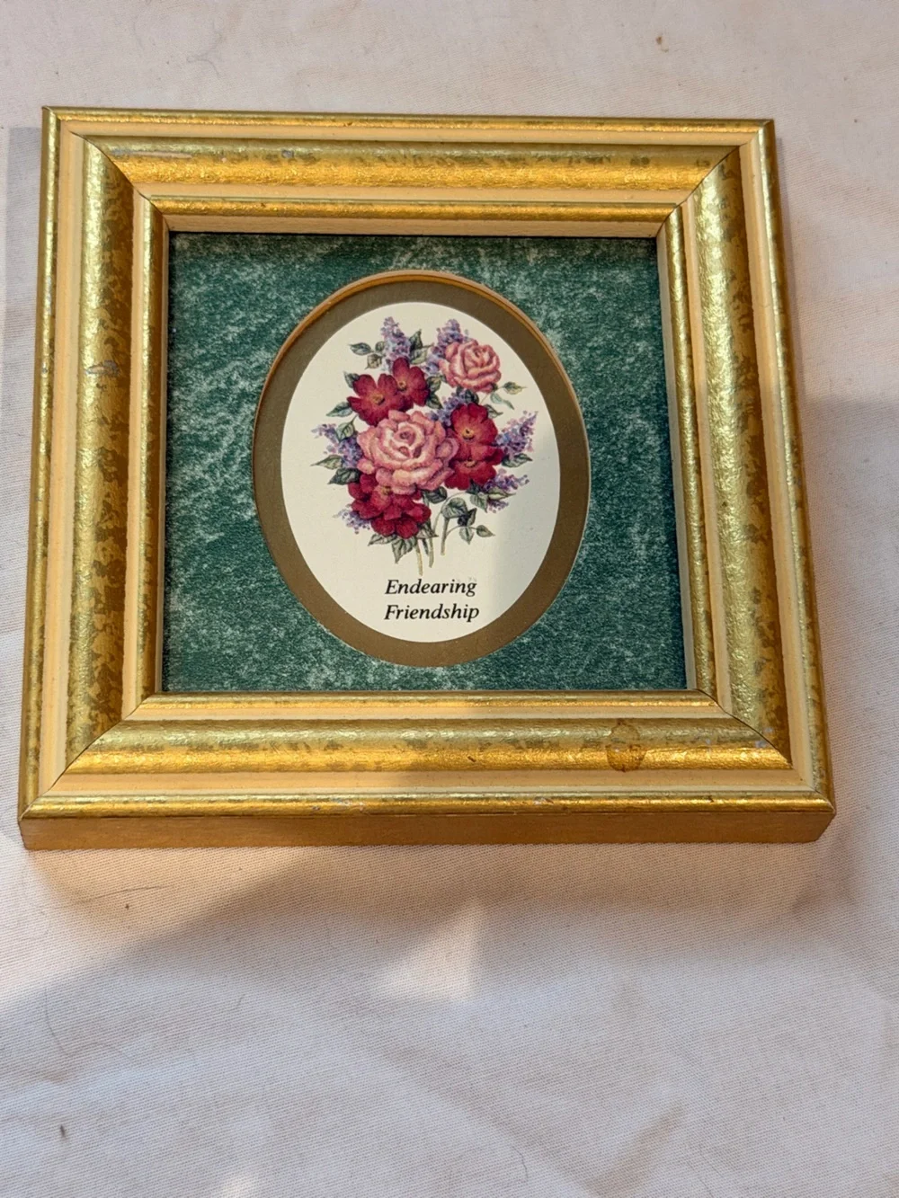 Kathy Seek «Fragrances of Victorian »1992 Square « Endearing Friendship »frame